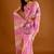 multicolor Leheriya Beads and Stones work Chiffon Saree with blouse