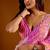 multicolor Leheriya Beads and Stones work Chiffon Saree with blouse