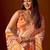 multicolor Leheriya Beads and Stones work Chiffon Designer Saree with blouse