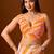 multicolor Leheriya Beads and Stones work Chiffon Designer Saree with blouse