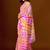 multicolor leheriya print Beads and Stones work Chiffon Saree with blouse 