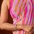 multicolor leheriya print Beads and Stones work Chiffon Saree with blouse 