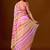 multicolor leheriya print Beads and Stones work Chiffon Saree with blouse 
