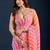 multicolor leheriya Striped Beads and Stones Pure Chiffon Saree