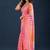 multicolor leheriya Striped Beads and Stones Pure Chiffon Saree