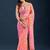 multicolor leheriya Striped Beads and Stones Pure Chiffon Saree