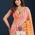 multicolor Leheriya Beads and Stones work Chiffon Saree with blouse 