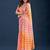 multicolor Leheriya Beads and Stones work Chiffon Saree with blouse 
