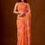 multicolor Leheriya Beads and Stones work Chiffon Saree with blouse
