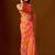 multicolor Leheriya Beads and Stones work Chiffon Saree with blouse
