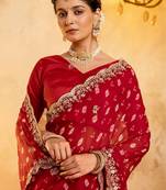 Bandhani Embroidered Georgette Saree with blouse 