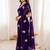 Floral Embroidered Satin Designer Baluchari Saree