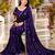 Bandhani Embroidered Satin Saree with blouse