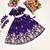 Violet embroidered thread work ready to wear lehenega choli for girls