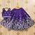Violet embroidered thread work ready to wear lehenega choli for girls