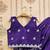 Violet embroidered thread work ready to wear lehenega choli for girls