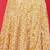 Mustard printed ready to wear lehenega choli for girls