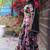 Black silk blend ready to wear lehenega choli with dupatta for girls