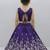Violet embroidered thread work ready to wear lehenega choli for girls