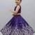 Violet embroidered thread work ready to wear lehenega choli for girls