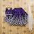 Violet embroidered thread work ready to wear lehenega choli with dupatta for girls