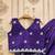 Violet embroidered thread work ready to wear lehenega choli with dupatta for girls