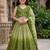 Olive printed ready to wear lehenega choli with dupatta for girls