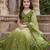 Olive printed ready to wear lehenega choli with dupatta for girls