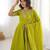 Women's Beautiful Embroidery Work Chinon Silk Fabric Flared Kurta Palazzo and Dupatta Set