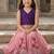 Rose embellished ready to wear lehenega choli with dupatta for girls