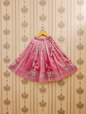 Rose embellished ready to wear lehenega choli with dupatta for girls 4