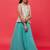 Sea green silk blend ready to wear lehenega choli with dupatta for girls