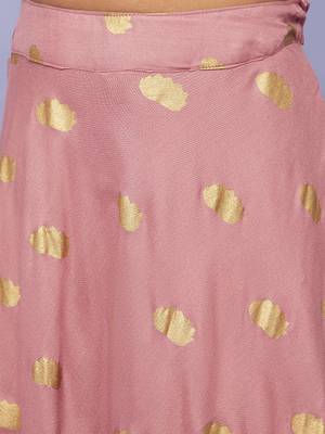 Mauve printed foil print ready to wear lehenega choli with dupatta for girls 4