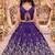 Violet embroidered thread work ready to wear lehenega choli for girls