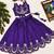 Violet embroidered thread work ready to wear lehenega choli for girls
