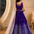 Violet embroidered thread work ready to wear lehenega choli with dupatta for girls