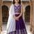 Lavender embroidered beads and stones ready to wear lehenega choli with dupatta for girls