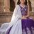 Lavender embroidered beads and stones ready to wear lehenega choli with dupatta for girls