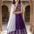 Lavender embroidered beads and stones ready to wear lehenega choli with dupatta for girls
