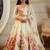 Off white georgette ready to wear lehenega choli with dupatta for girls