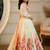 Off white georgette ready to wear lehenega choli with dupatta for girls