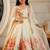 Off white georgette ready to wear lehenega choli with dupatta for girls