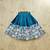Teal embellished beads and stones ready to wear lehenega choli for girls