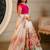 Cream georgette ready to wear lehenega choli with dupatta for girls
