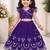 Violet embroidered thread work ready to wear lehenega choli for girls