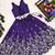 Violet embroidered thread work ready to wear lehenega choli for girls