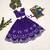 Violet embroidered thread work ready to wear lehenega choli for girls