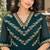 Rama georgette sequins multithreaded bead embroidered ruffle flared gown