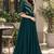 Rama georgette sequins multithreaded bead embroidered ruffle flared gown