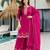 Women's Beautiful Embroidery Work Vichitra Fabric Straight Kurta Sharara and Dupatta Set